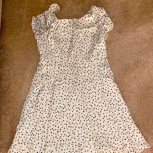 Loft Polka Dot Tie Back Mini-Dress